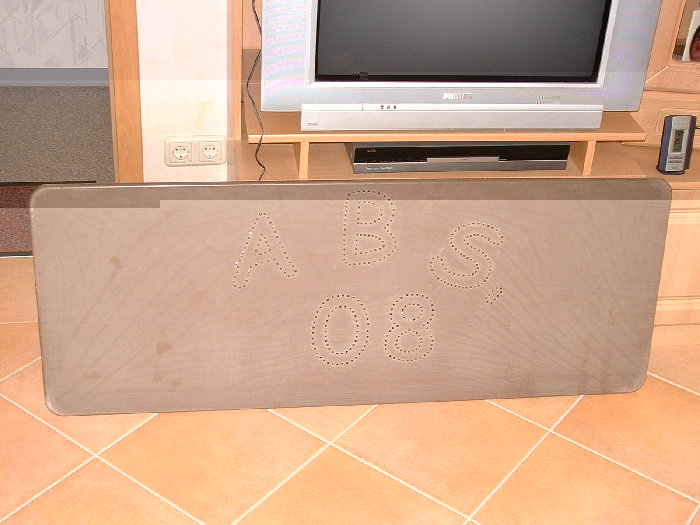 Tischplatte von vorne Led's aus